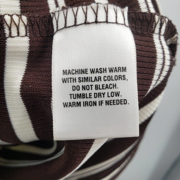 Covington striped tank top womens plus size 20 22 brown white sleeveless knit - Picture 6 of 10